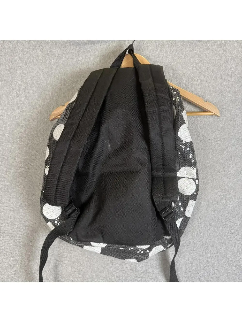Disney Mickie Mouse Sequin Black White Backpack Girls Kids Adult